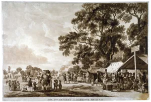 Paul Sandby Prints: Army camp in Hyde Park, London, 1780. Artist