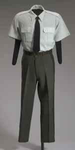 US Army green service uniform pants worn by Colin L. Powell, 1989-1993 US Army green service uniform pants worn by Colin L. Powell, 1989-1993