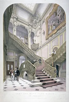 Pall Mall Prints: The Army and Navy Club, Pall Mall, Westminster, London, 1853. Artist: Robert Kent Thomas