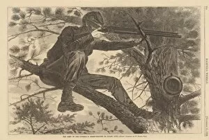 The Army of the Potomac - A Sharp-Shooter on Picket Duty, 1862. Creator: Winslow Homer