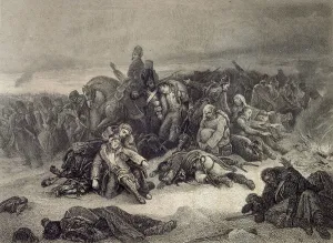 Confused Prints: Four army soldiers confused, c1826. Creator: Ary Scheffer
