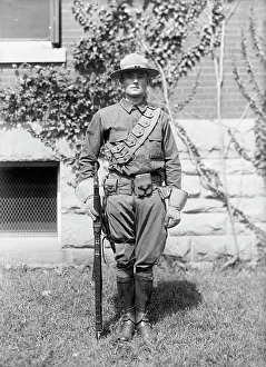 Cowhide Prints: Army, U.S. Equipment On Soldier, 1916