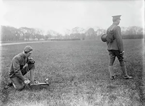 Cable Prints: Army, U.S. Field Buzzer, 1915. Creator: Harris & Ewing
