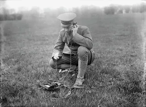 Morse Code Prints: Army, U.S. Field Buzzer, 1915. Creator: Harris & Ewing