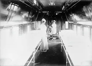 Stretcher Prints: Army, U.S, Hospital Car - Interior, 1917