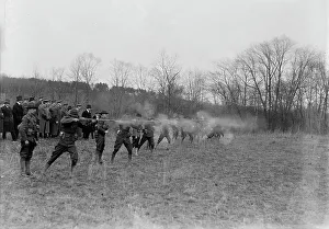 Army, U.S. Machine Gun Tests, 1918. Creator: Harris & Ewing. Army, U.S. Machine Gun Tests, 1918. Creator: Harris & Ewing