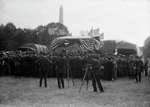 Army, U.S. Motor Truck Inspection, 1917. Creator: Harris & Ewing. Army, U.S. Motor Truck Inspection, 1917. Creator: Harris & Ewing