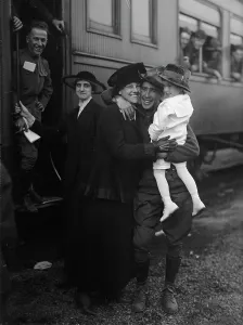 Troop Train Prints: Army, U.S. Troops In Training, 1917