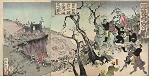 Our army's great victory at Pyongyang fortress, 1894. Creator: Kokunimasa, Utagawa (1874-1944)