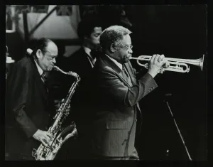 Wallace Prints: Arnett Cobb and Wallace Davenport playing at the Capital Radio Jazz Festival