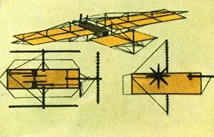 Bocklin Gallery: Arnold Bocklins flying machine, 1885, (1932). Creator: Unknown