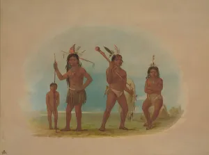 Four Arowak Indians, 1854 / 1869. Creator: George Catlin