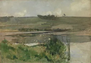 Haute Normandie Prints: Arques-la-Bataille, ca. 1884. Creator: John Henry Twachtman