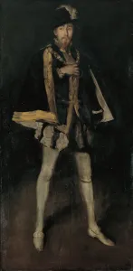 James A Prints: Arrangement in Black, No. 3: Sir Henry Irving as Philip II of Spain, 1876, reworked 1885