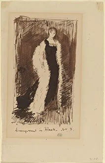 Whistler J Mcneill Prints: Arrangement in Black - No.3, 1881. Creator: James Abbott McNeill Whistler