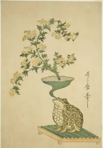 Aiban Prints: An Arrangement of Valerian (Ominaeshi) and Chinese Bell Flowers (Kikyo), Japan, c. 1796