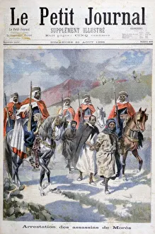 Arrest of the assassins of Mores, Algeria, 1898. Artist: F Meaulle