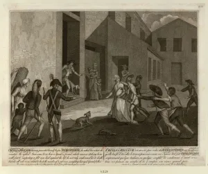 Counter Revolution Prints: The arrest of Cecile Renault on May 22, 1794 at the apartment of Robespierre, c