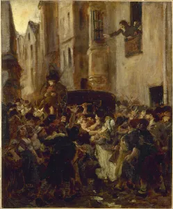Assassin Prints: Arrest of Charlotte Corday, after the murder of Marat, c1853. Creator: Alfred Dehodencq