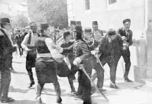 Bosnia And Hercegovina Prints: Arrest of Gavrilo Princip, assassin of Archduke Franz Ferdinand, 1914