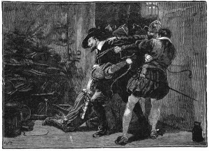 Conspirator Prints: Arrest of Guy Fawkes in cellars of Parliament, 1605 (19th century)