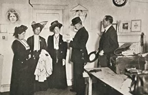 Emmeline Goulden Gallery: Arrest of leading suffragettes, London, 13 October 1908