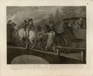 The arrest of Louis XVI and his family at Varennes, June 22, 1791, 1796. Creator: Bovi