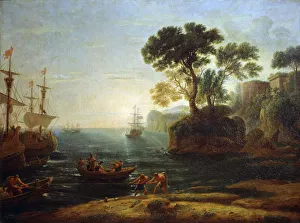Arrival of Aeneas in Italy. Morning of the Roman Empire, c. 1620-1680. Artist: Claude Lorrain