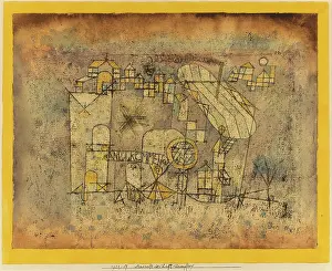 Arrive Prints: Arrival of the Air Steamer, 1921. Creator: Paul Klee