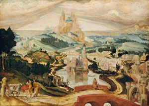 West Bank Prints: The Arrival in Bethlehem, ca. 1540. Creator: Master LC