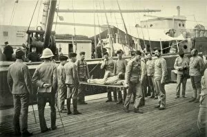 Arrival at Cape Town of Wounded from Natal, 1900. Creator: Hosking