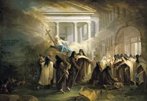 Carmelite Gallery: The arrival of the Carmelite nuns from Brussels, mid 18th century. Artist: Charles Guillot
