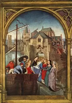 Hans Memling Gallery: Arrival in Cologne, 1489. Creator: Hans Memling