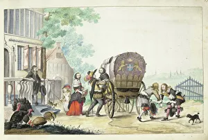 Geesie Ter Burch Prints: Arrival at a country house, 1661. Creator: Gesina ter Borch