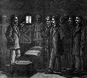 Livingstone David Prints: Arrival of Dr. Livingstone's remains: the coffin as it lay in the Malwa