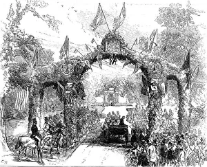 Welcoming Party Prints: Arrival of the Earl of Pembroke at Wilton, 1871. Creator: Unknown