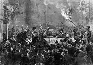 Welcoming Party Prints: Arrival of the Emperor of Russia at Windsor, 1874. Creator: Unknown