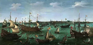 Carracks Prints: The arrival of Frederik V of the Palatine and Elizabeth Stuart in Flushing on 29 April 1613