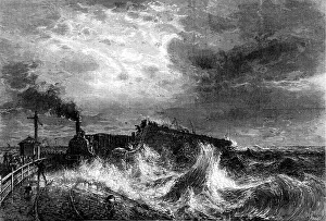 Stormclouds Prints: Arrival of the French Mail-Boat at Dover, by T. Weber, 1871. Creator: Paterson