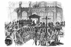 Mourning Dress Gallery: Arrival of the funeral procession at St. Georges Chapel, Windsor, December 1844