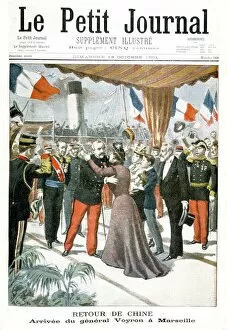 Relieved Gallery: Arrival of General Voyron at Marseilles on his return from China, 1901