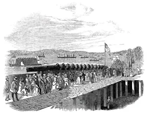 Isambard Kingdom Prints: Arrival of The Great Britain'Steam-Ship at New York, 1845. Creator: Unknown