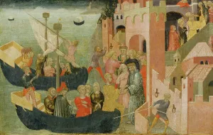 Siena Prints: Arrival of Helen in Troy, c1430. Creator: Unknown