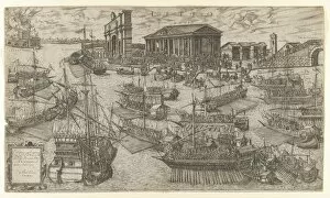 The arrival of Henri III of France at the Lido in Venice in 1574, 1591. Creator: Anon