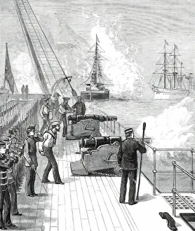 Military Band Prints: Arrival of H.M.S. Serapis with the Prince of Wales at Gibraltar: H
