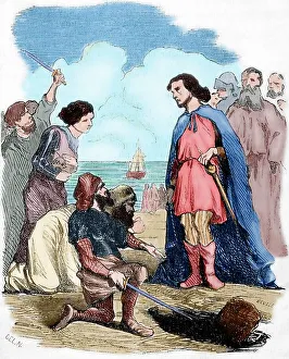 Arrival of Louis IV in England, 19th century. Creator: Unknown