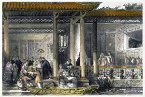 T Allom Gallery: Arrival of Marriage Presents at the Bridal Residence, 1843