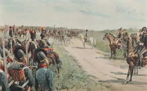 Napoleonic Prints: Arrival of Napoleon Among The Bavarians and Saxons, 1896