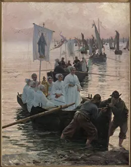Pilgrimage Prints: Arrival of the Pardon of Sainte Anne at Concarneau