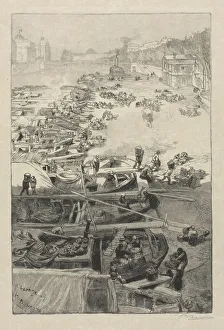 Arrival of Potatoes at the Hotel de Ville, 1883. Creator: Auguste Louis Lepere (French